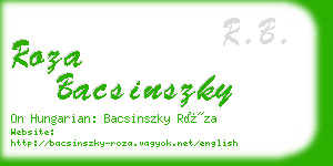 roza bacsinszky business card